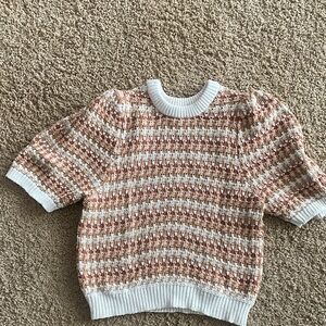 Universal Thread Cream and Brown Knit Sweater